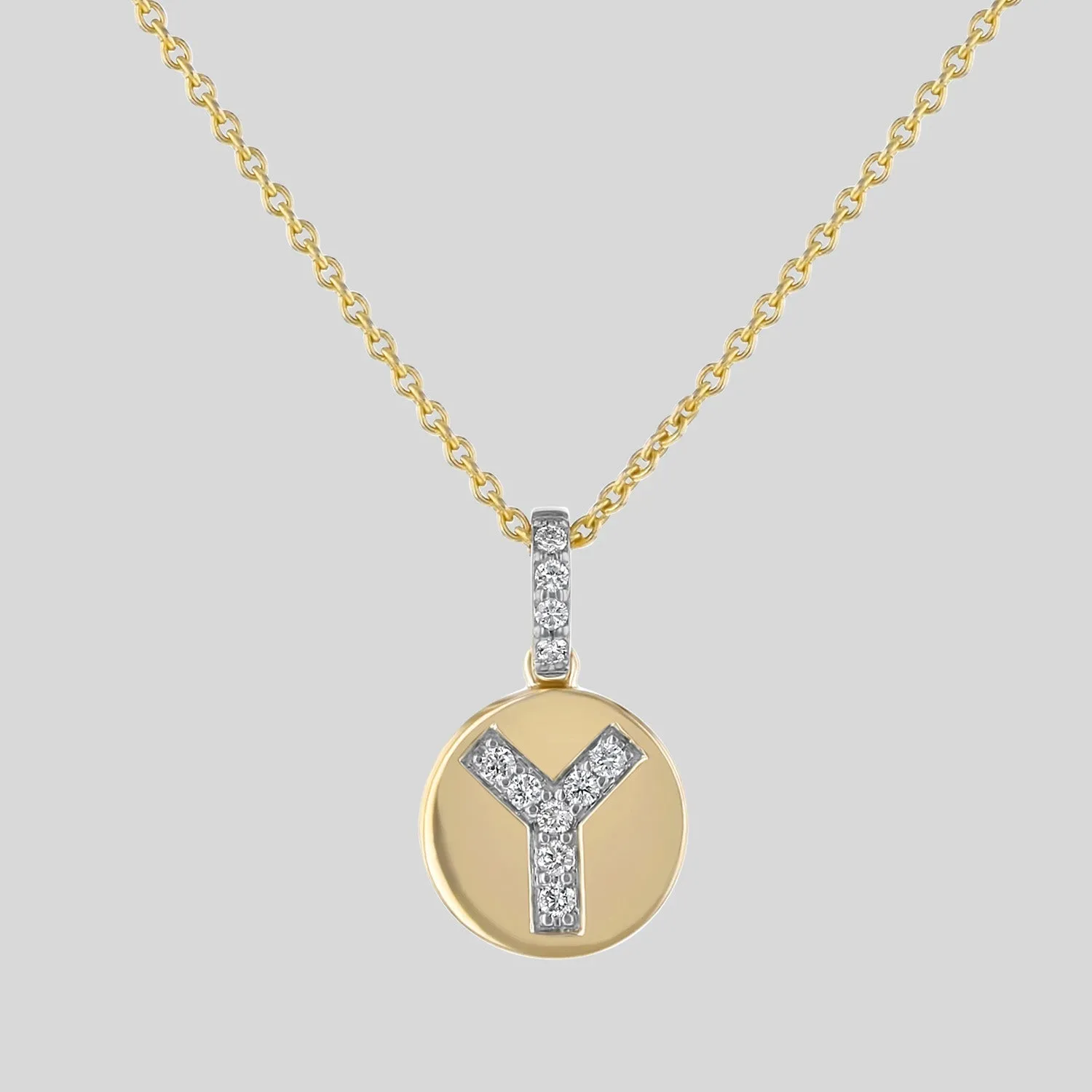 14K H-I/SI Diamond Initial Pendant Necklace