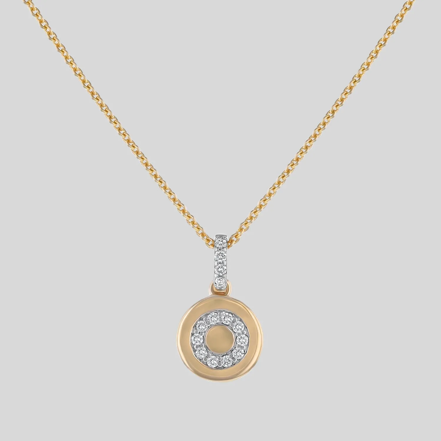 14K H-I/SI Diamond Initial Pendant Necklace