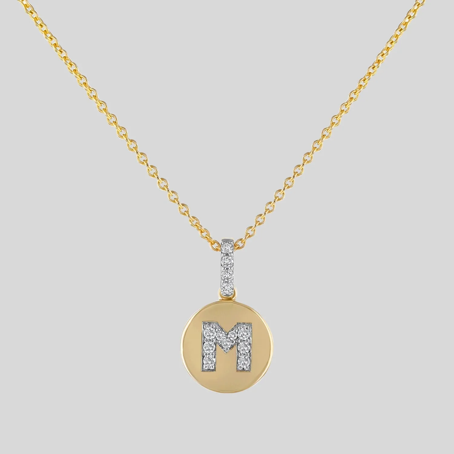 14K H-I/SI Diamond Initial Pendant Necklace