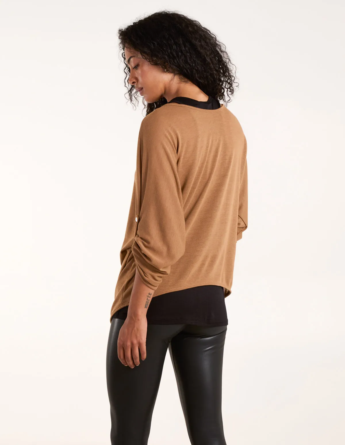 2 in 1 Jersey and Knit Blouse