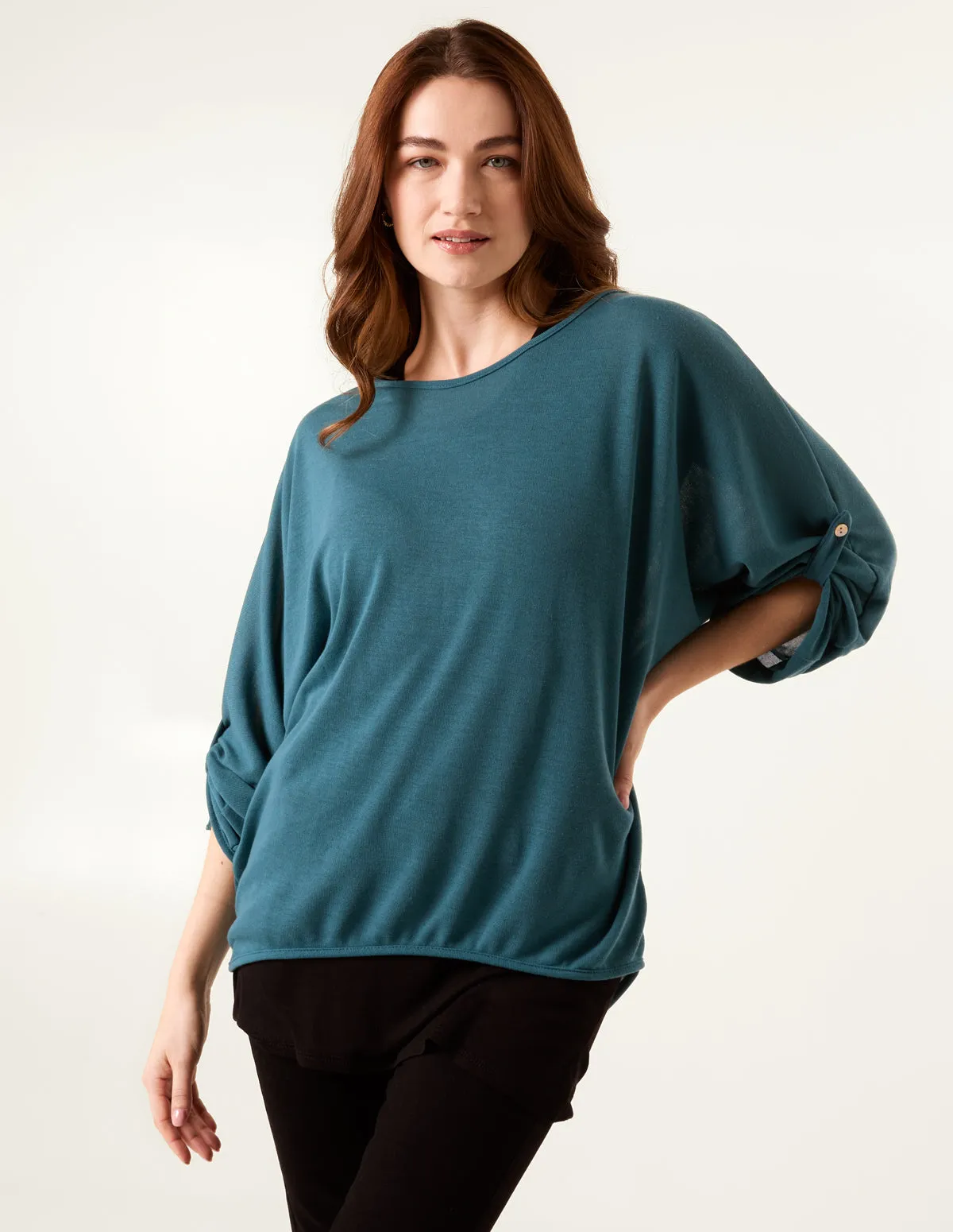 2 in1 Jersey and Knit Blouse