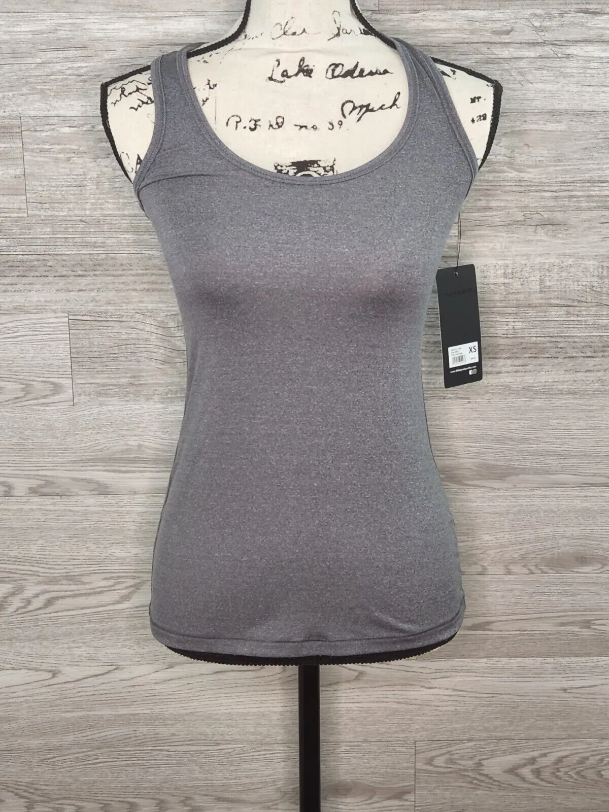 90 Degree Women's Heather Gray & Black 2-Pack Racerback Athletic Tank Tops Size XS