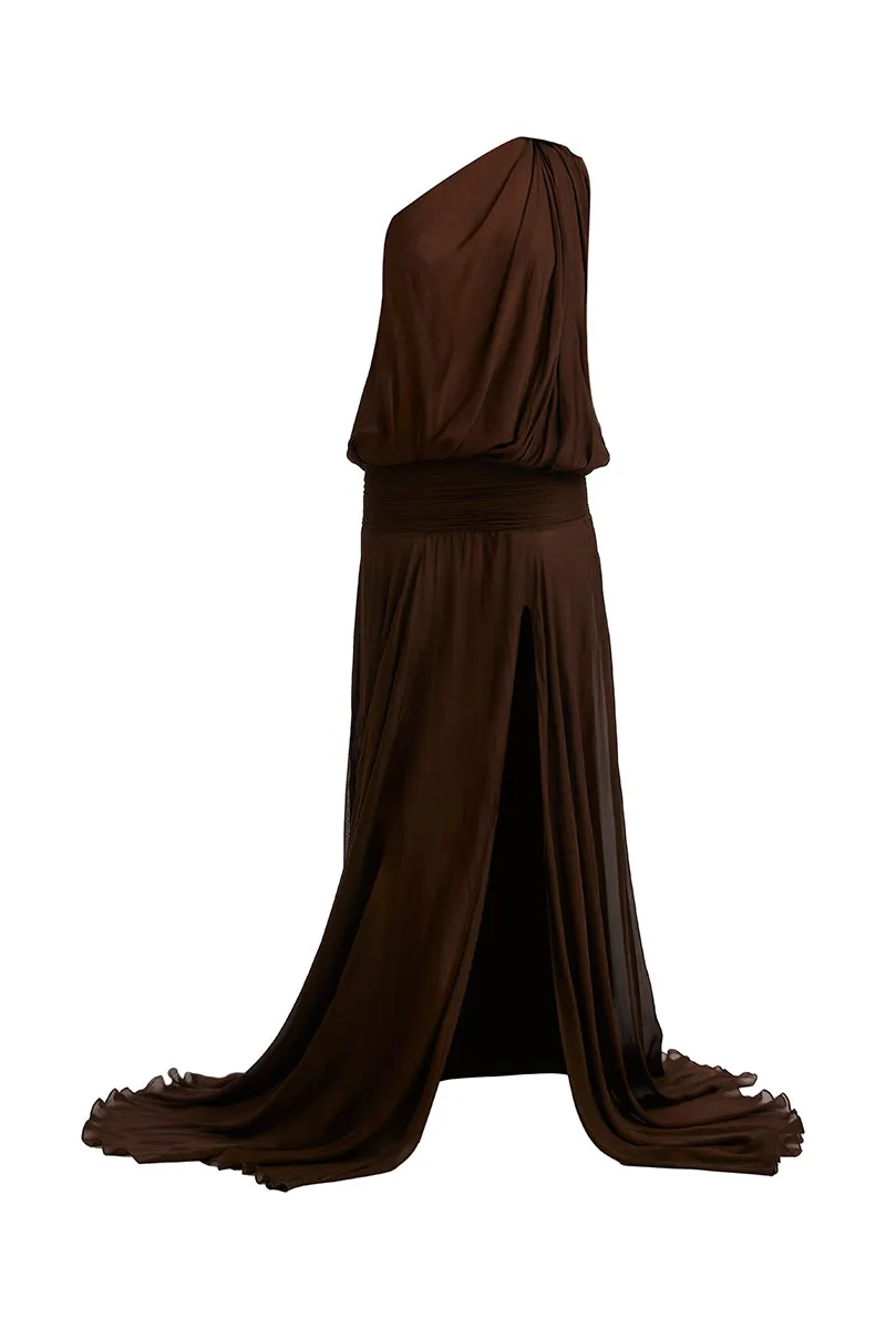 AVA CHOCOLATE BROWN MAXI DRESS