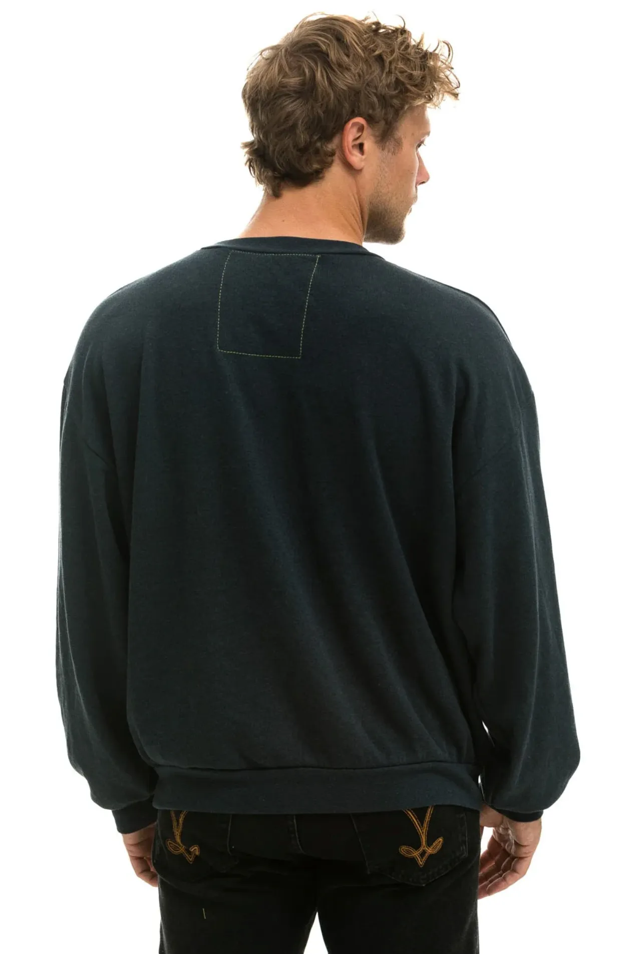 AVIATOR NATION DAYDREAM UNISEX RELAXED CREW SWEATSHIRT - CHARCOAL