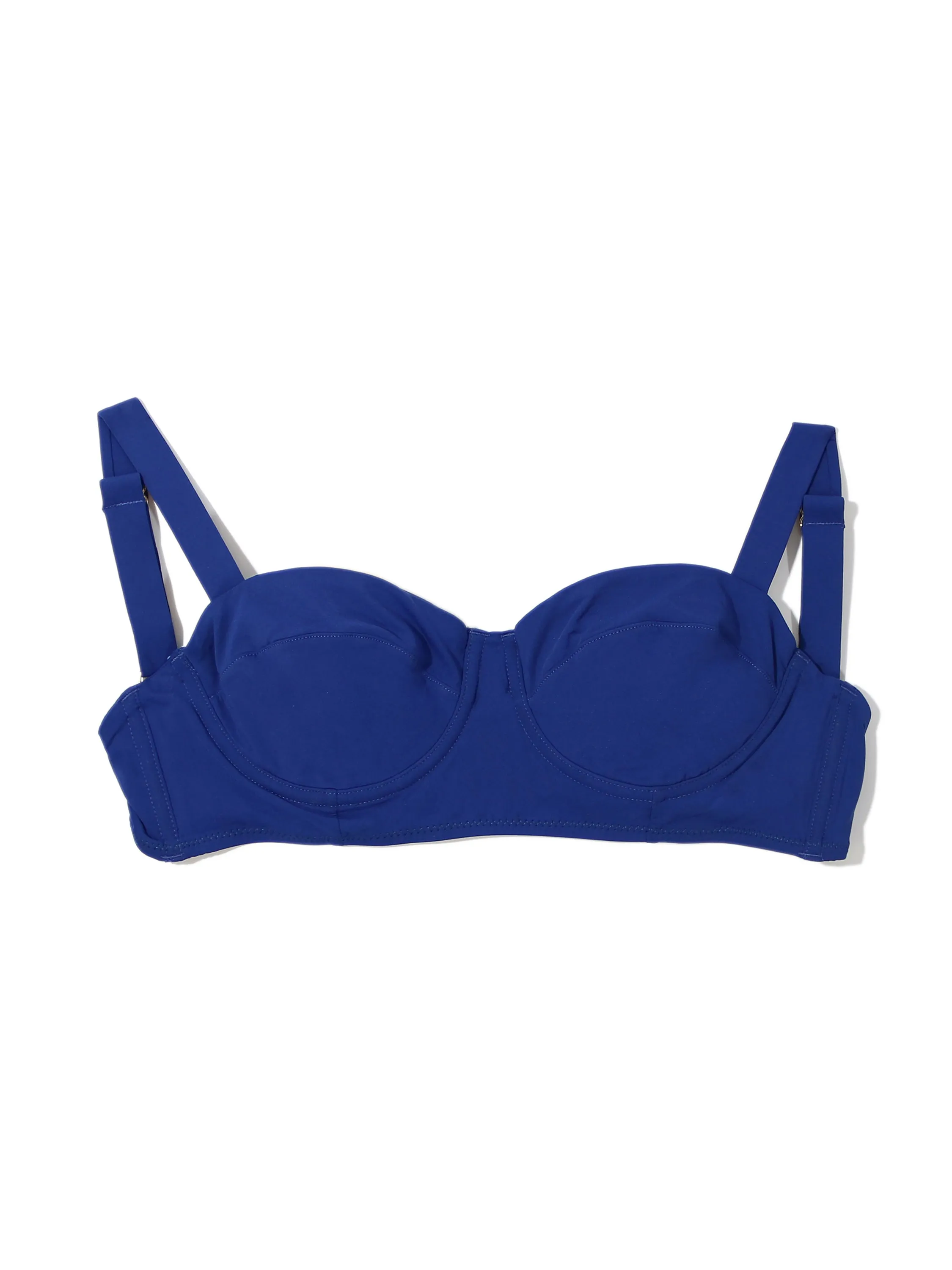 Balconette Bikini Swimsuit Top Poolside Blue