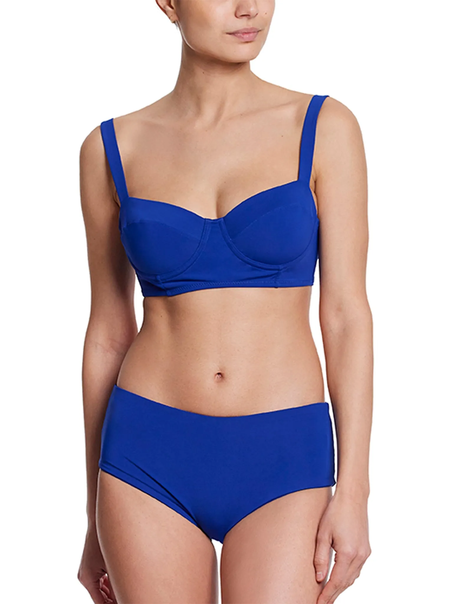 Balconette Bikini Swimsuit Top Poolside Blue