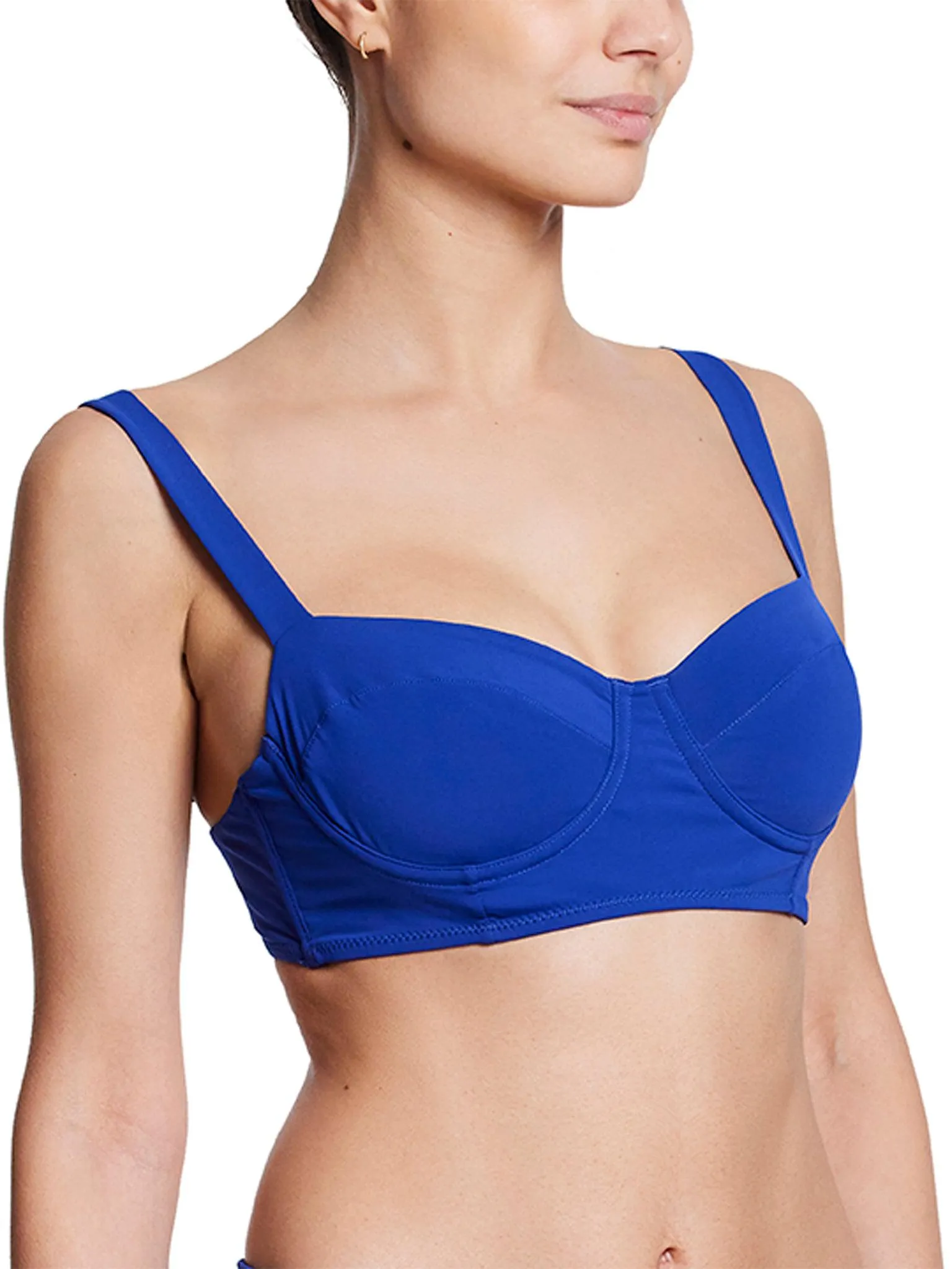 Balconette Bikini Swimsuit Top Poolside Blue