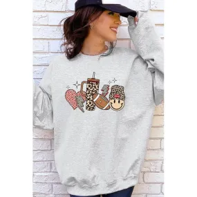 Boujee Cute Football Graphic Fleece Sweatshirts