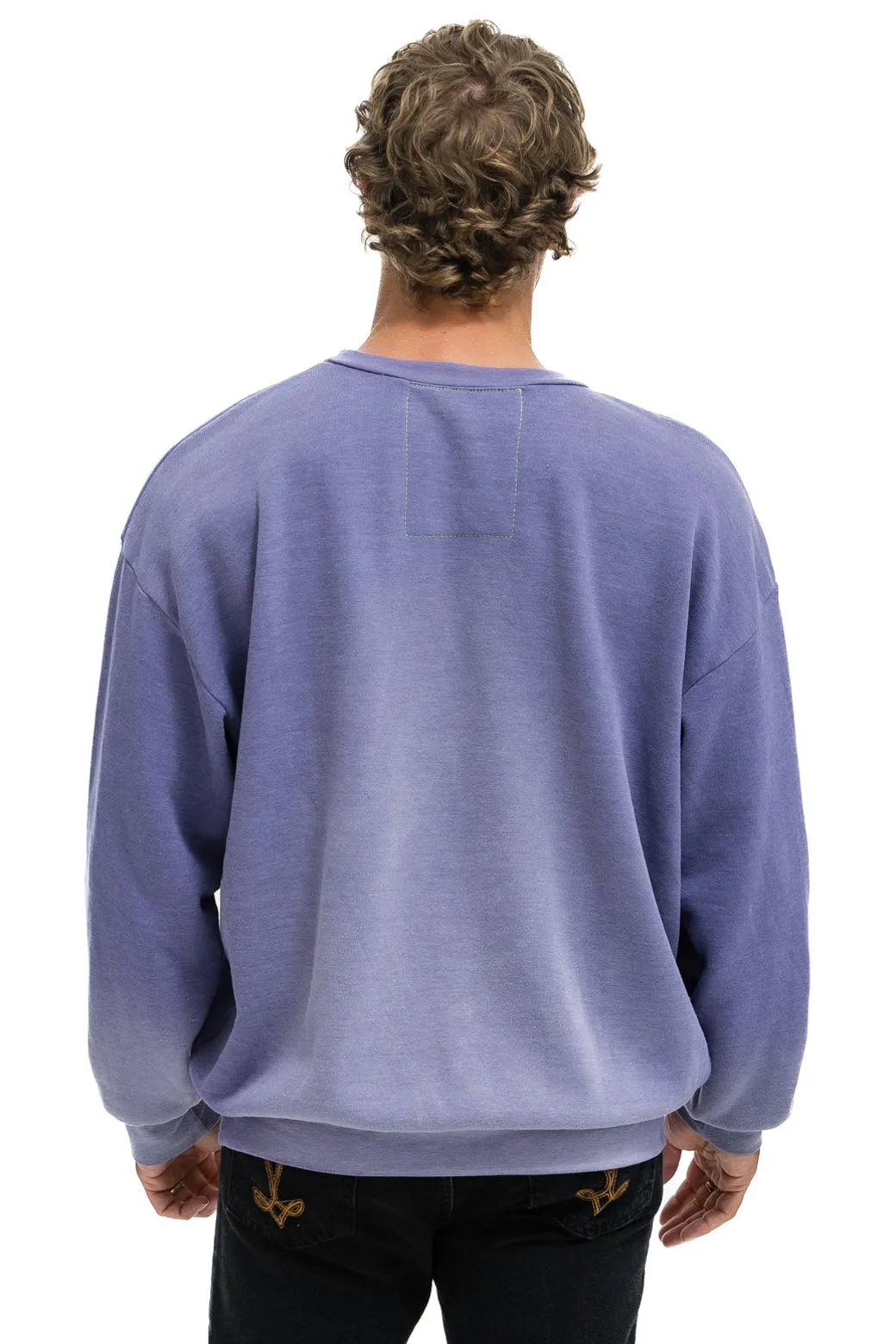 CALIFORNIA SKIER PATCH RELAXED CREW SWEATSHIRT - FADED GRAPE