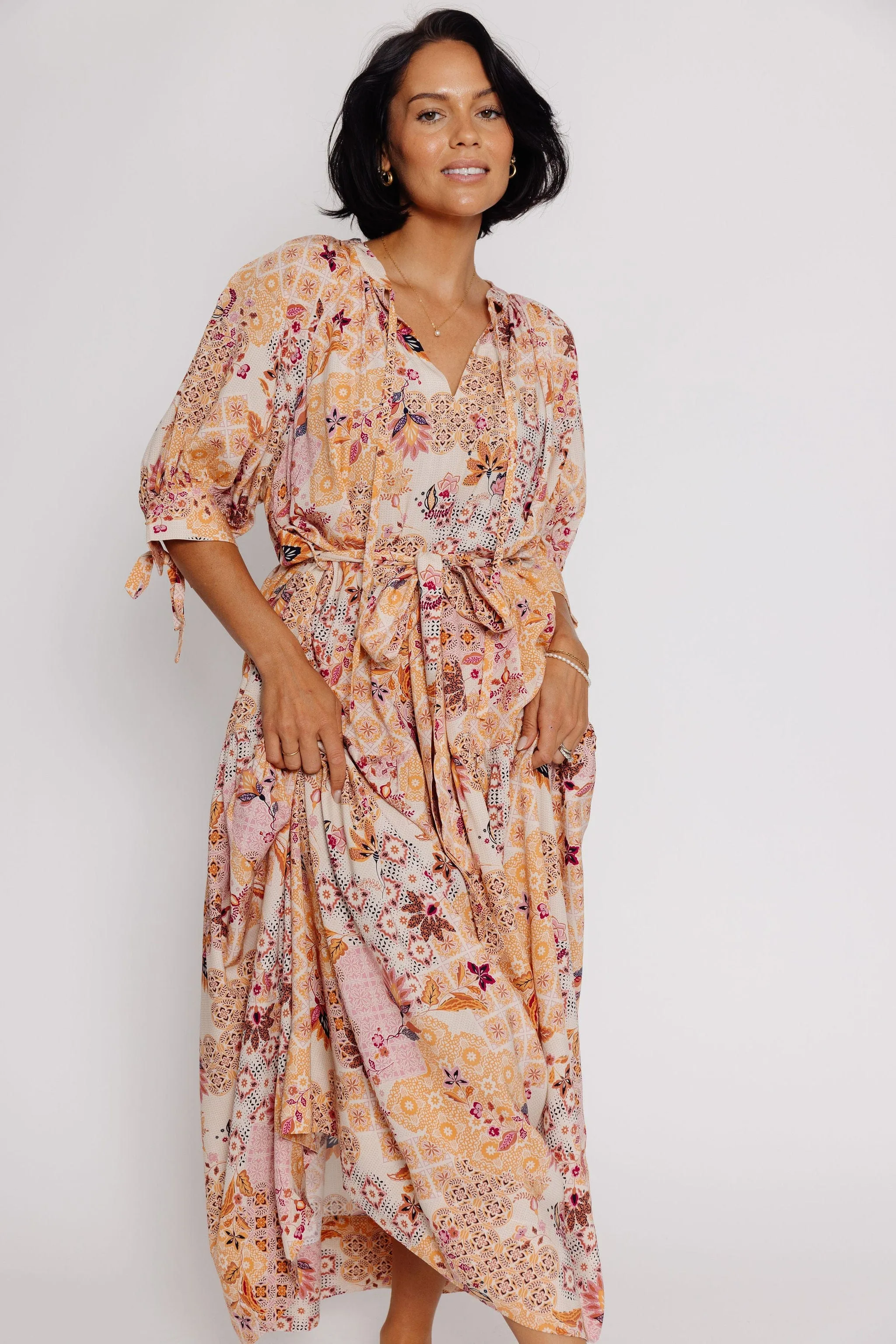 Celaena Dress in Sunset Multi