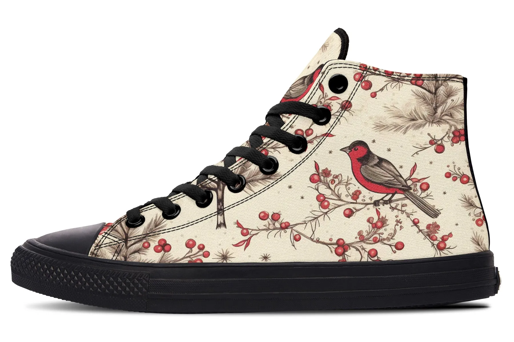 Christmas Birds High Tops