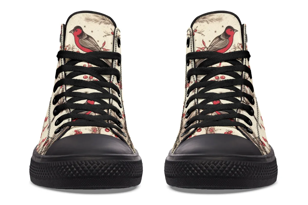 Christmas Birds High Tops