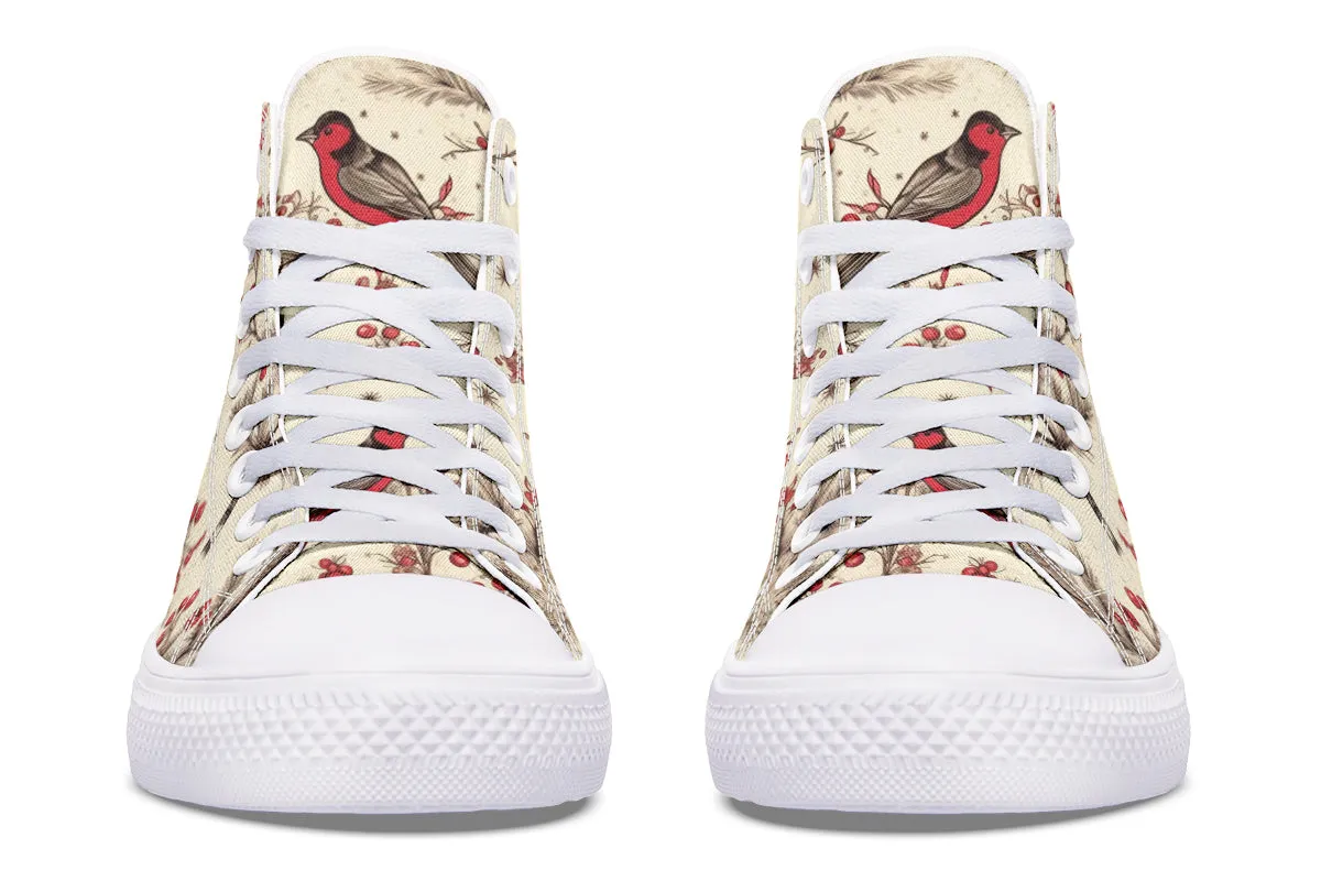 Christmas Birds High Tops