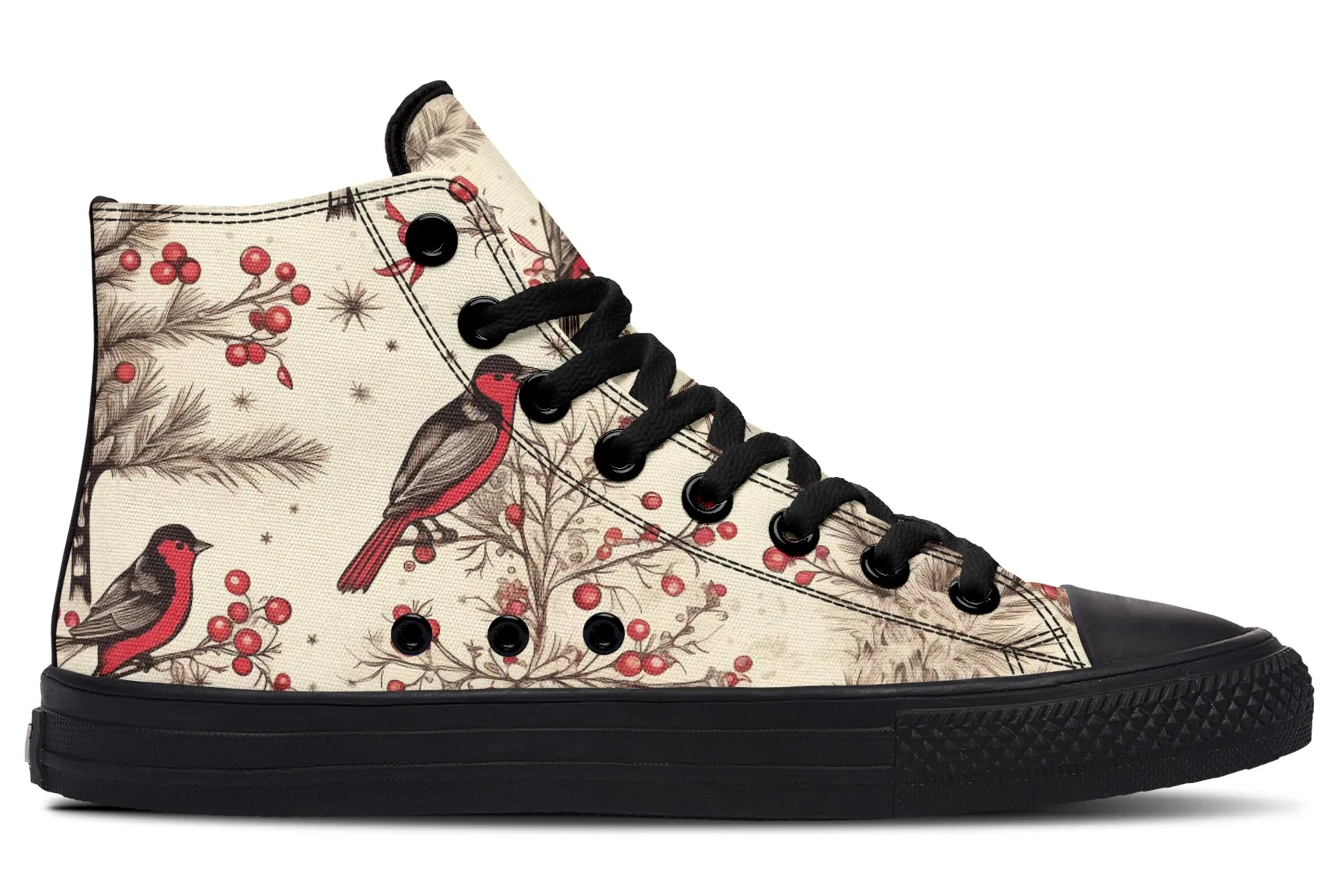 Christmas Birds High Tops