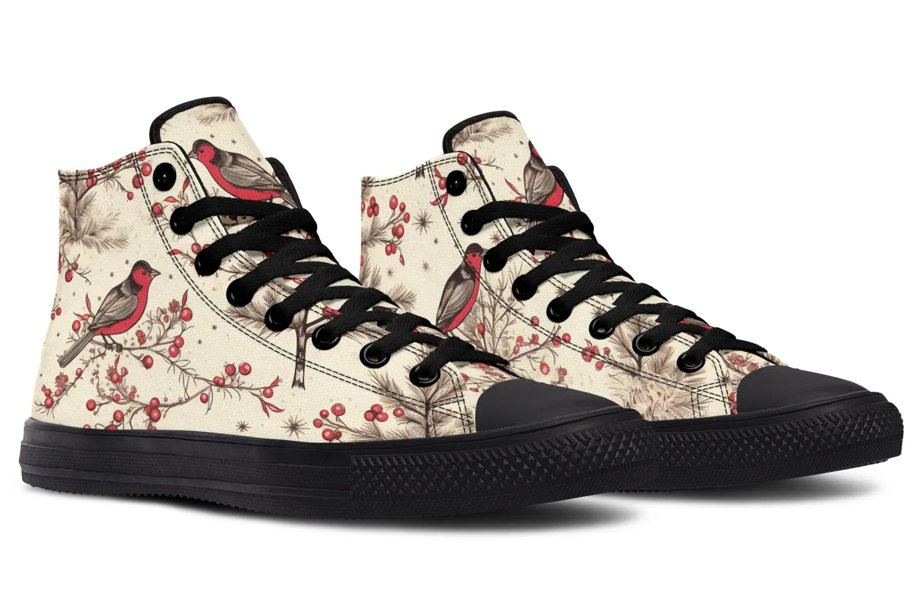 Christmas Birds High Tops