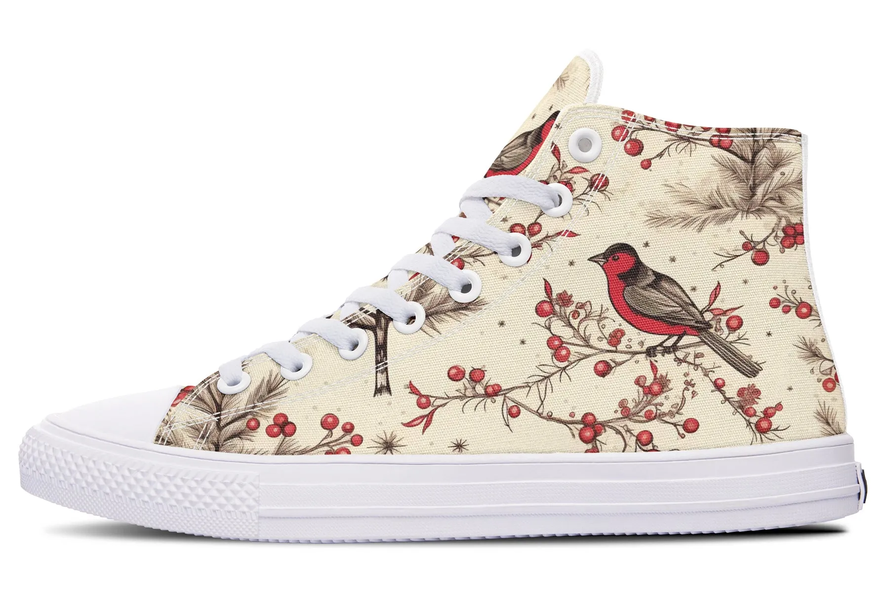 Christmas Birds High Tops