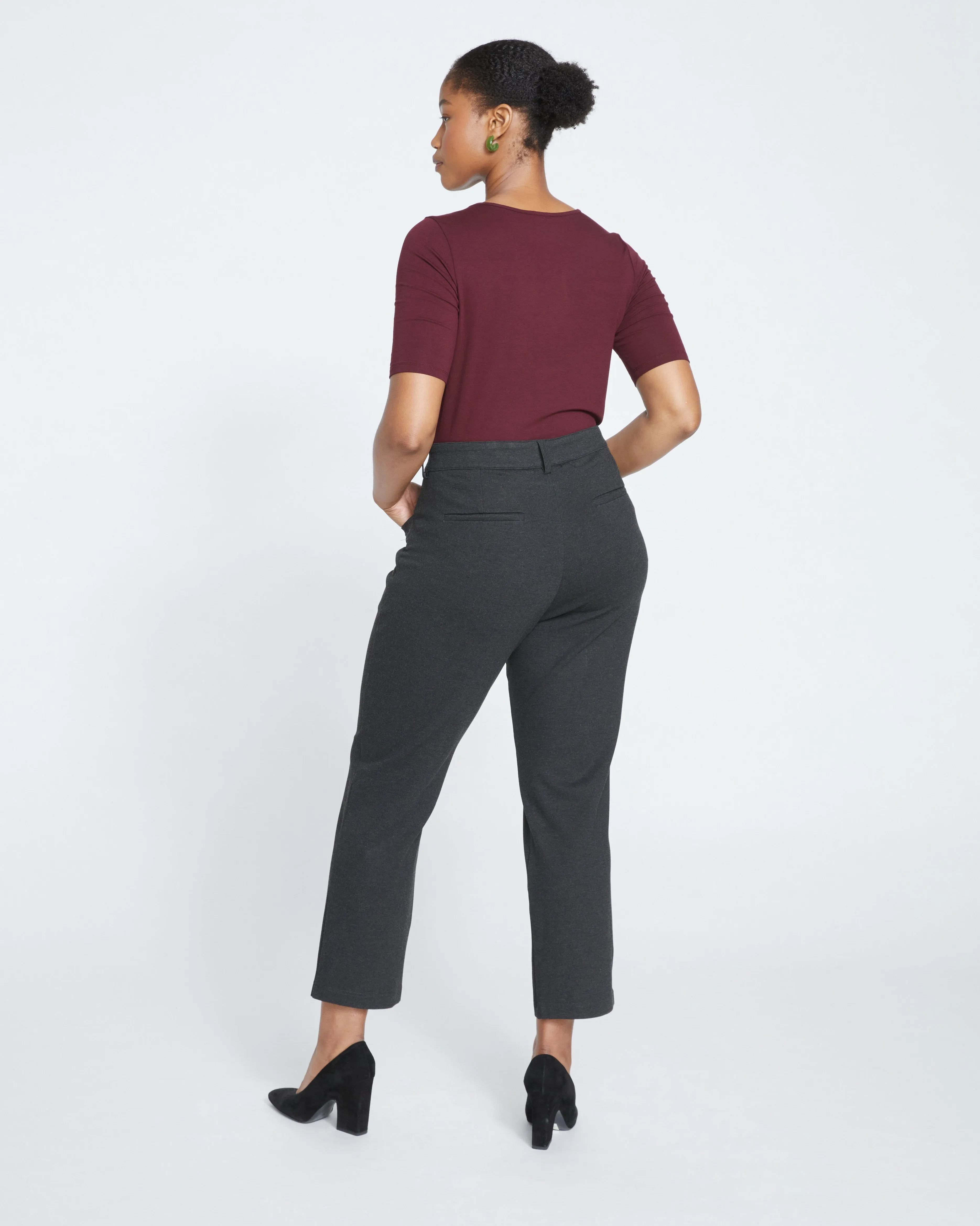 Cigarette Ponte Pants - Graphite