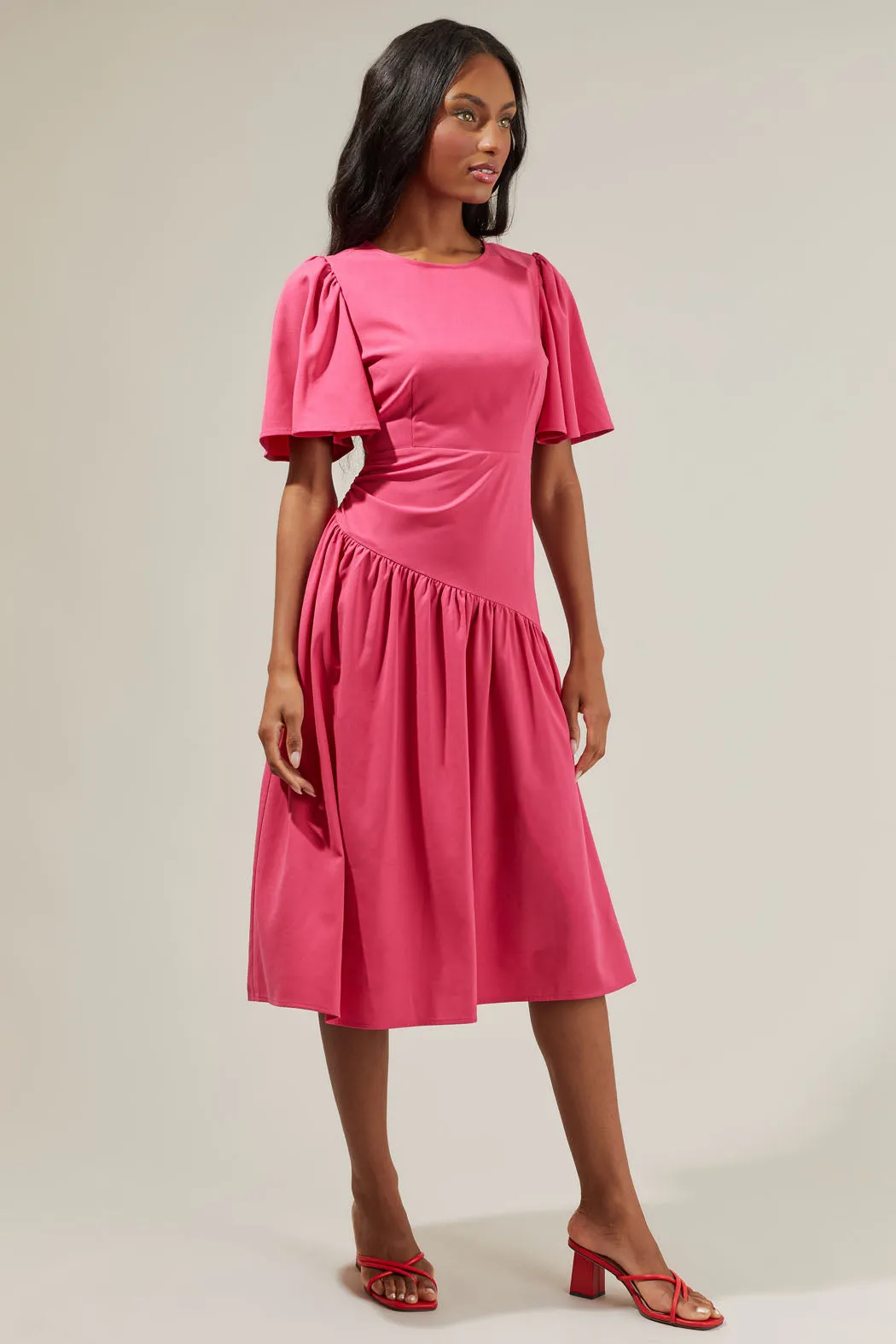 Cinder Bruna Drop Waist Midi Dress