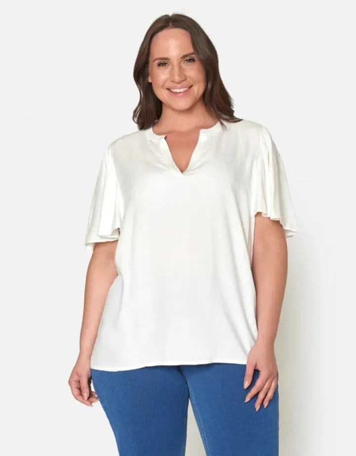 Ciso plain V neckline tops