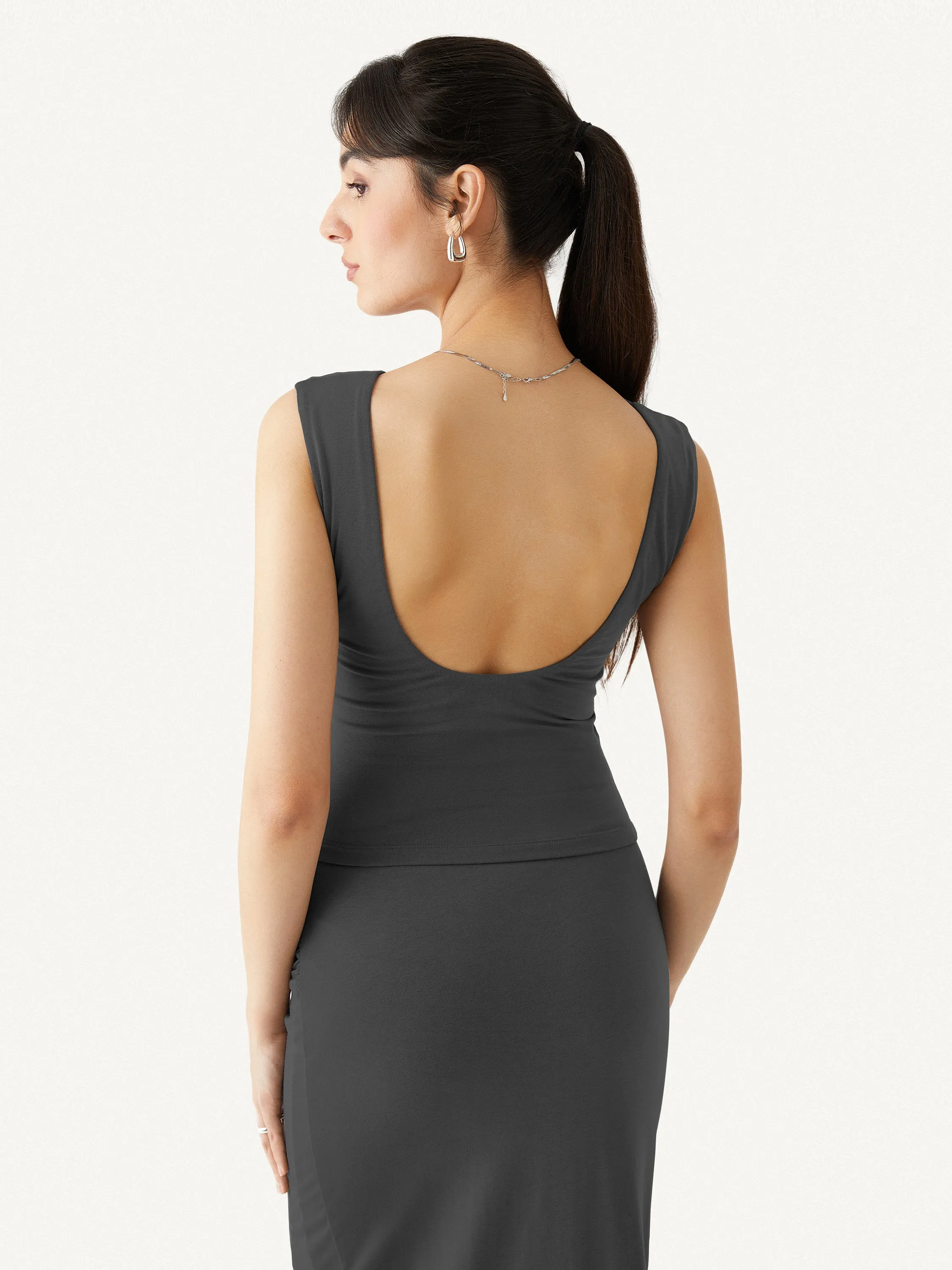 Cotton Jersey Open Back Brami Tank