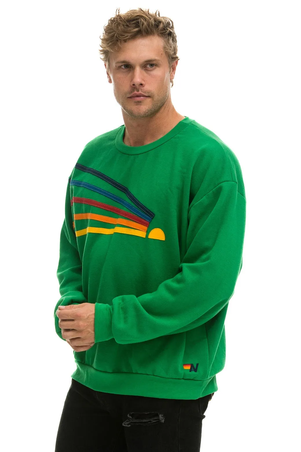 DAYDREAM RELAXED CREW SWEATSHIRT - KELLY GREEN