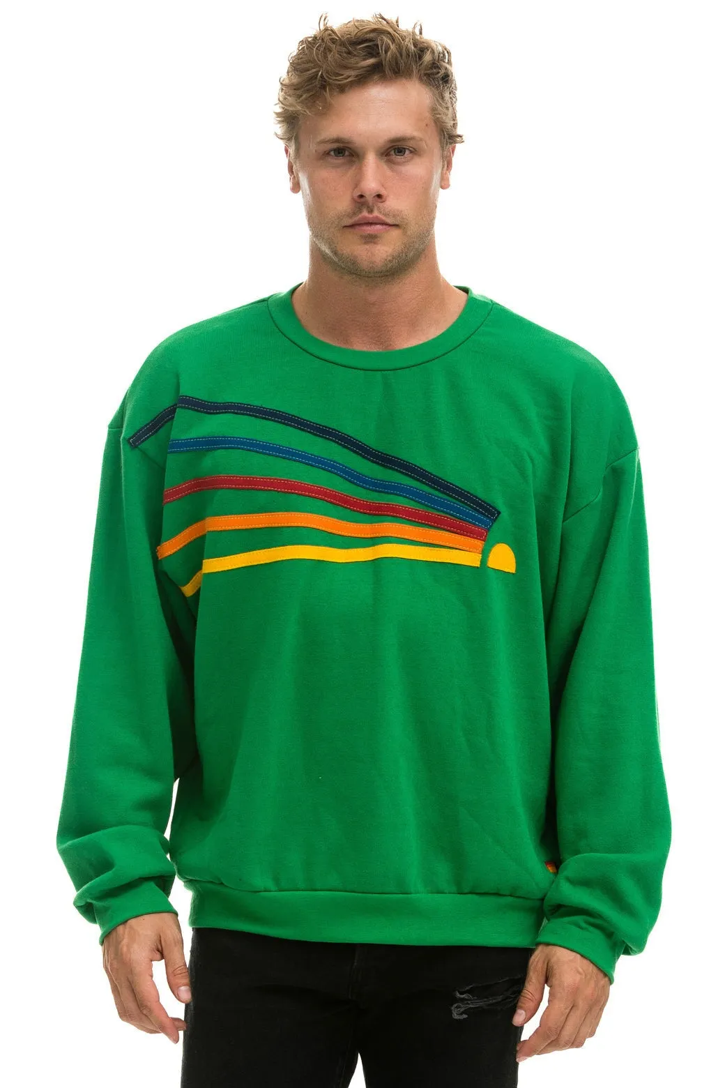 DAYDREAM RELAXED CREW SWEATSHIRT - KELLY GREEN