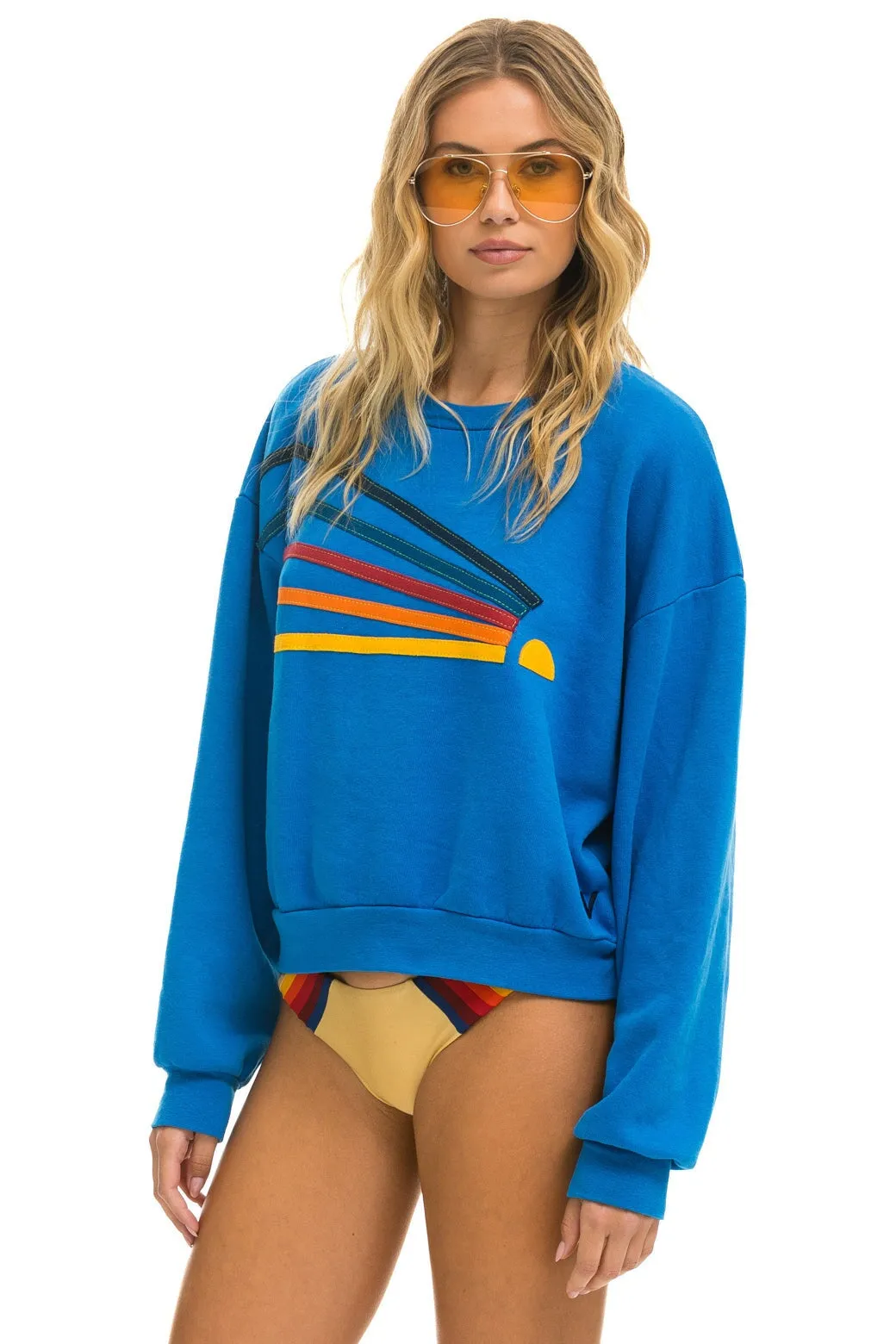 DAYDREAM RELAXED CREW SWEATSHIRT - OCEAN