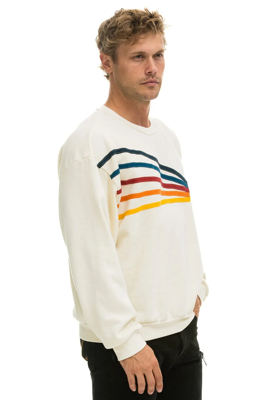 DAYDREAM RELAXED CREW SWEATSHIRT - VINTAGE WHITE