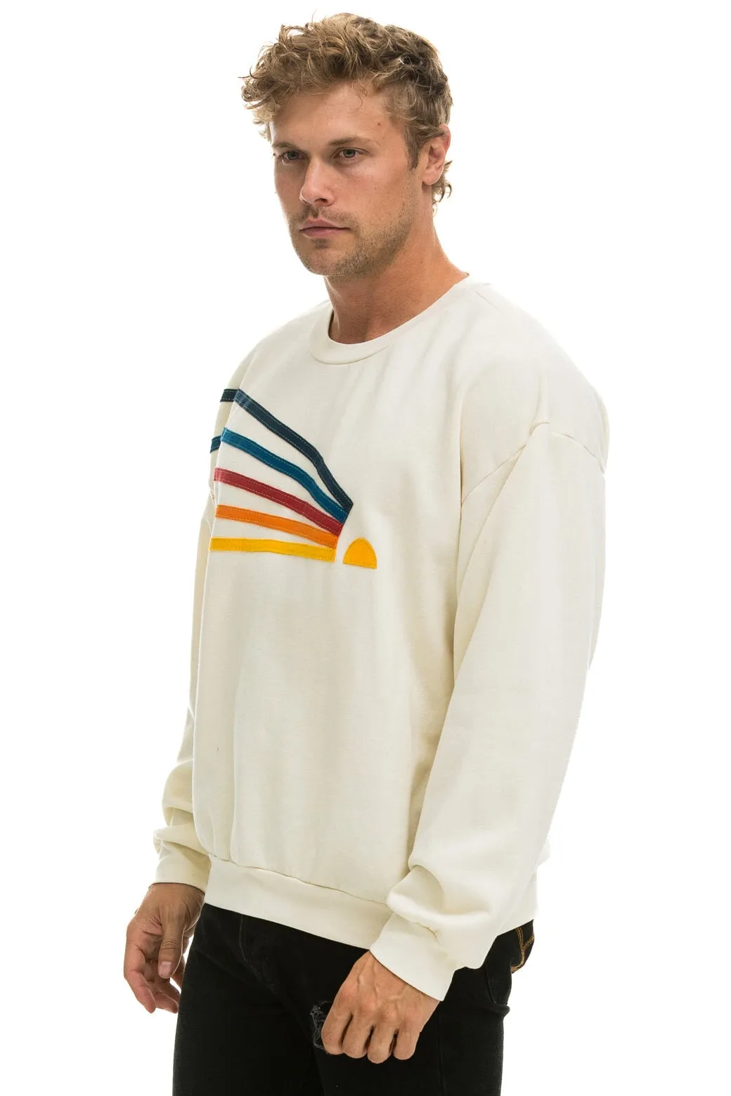 DAYDREAM RELAXED CREW SWEATSHIRT - VINTAGE WHITE