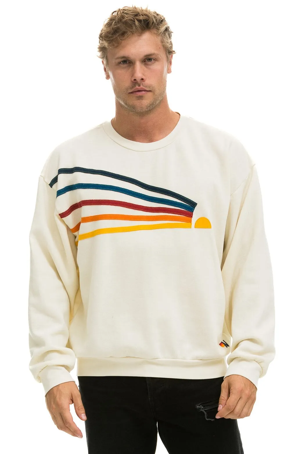 DAYDREAM RELAXED CREW SWEATSHIRT - VINTAGE WHITE