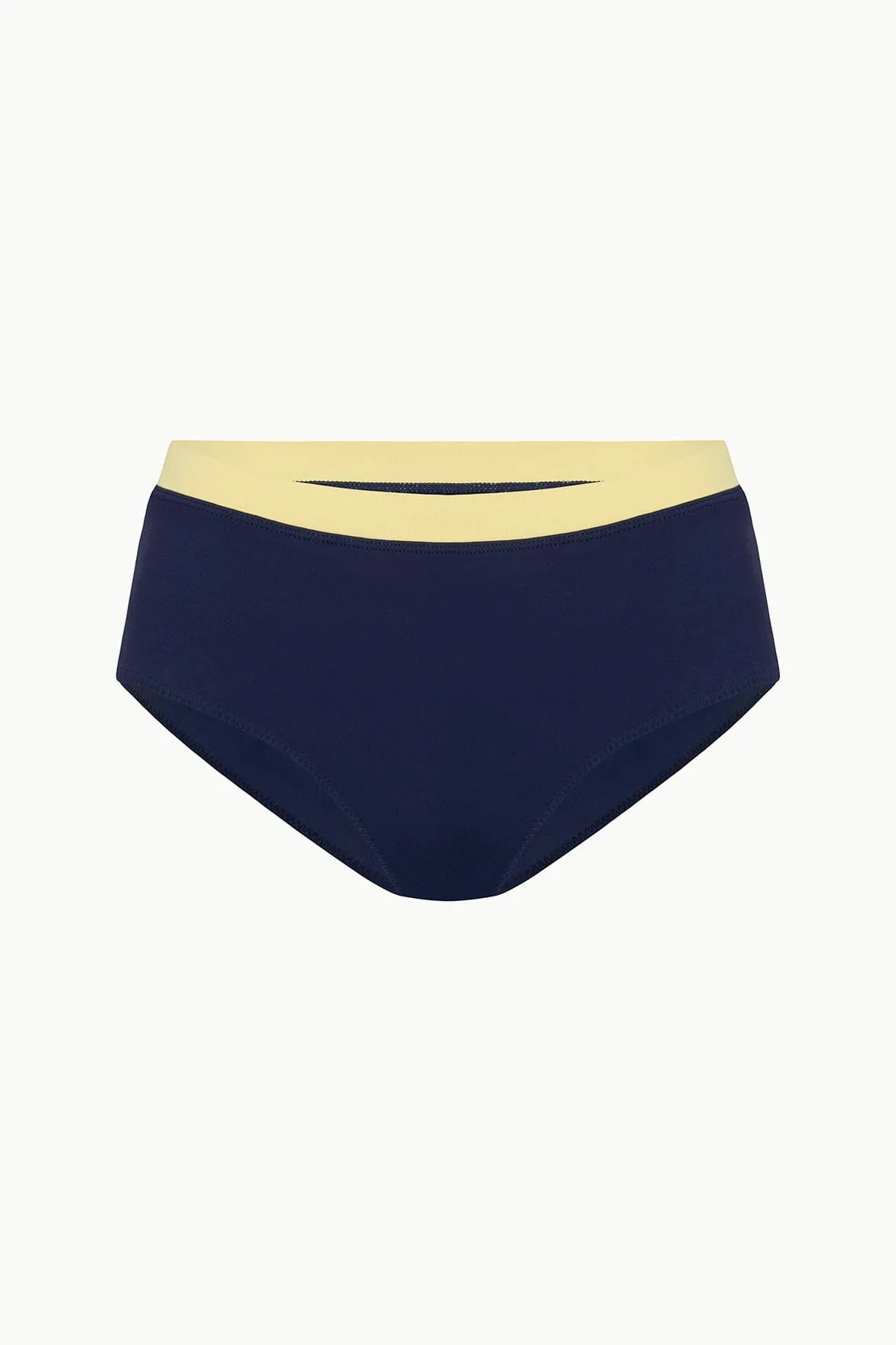 DEVON HIGH RISE BIKINI BOTTOM | NAVY COLORBLOCK