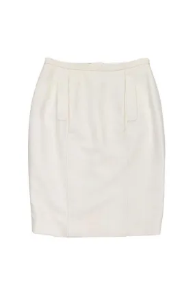 Dolce & Gabbana - Cream Wool Skirt Sz 10