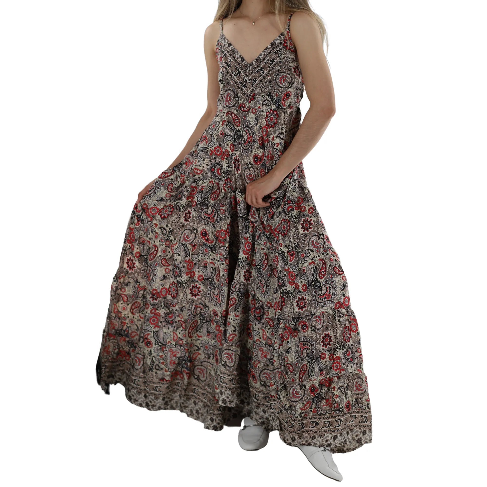 Flowy Long Flower 'Irene' Maxi Dress