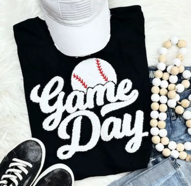 Game Day Baseball Patch Tees & Sweatshirts