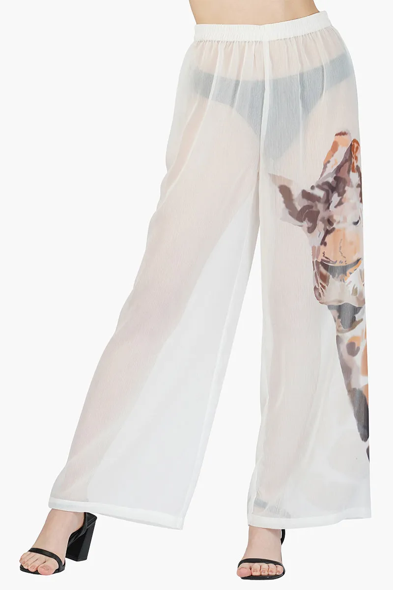 Giraffe Chiffon Cover Up Pants