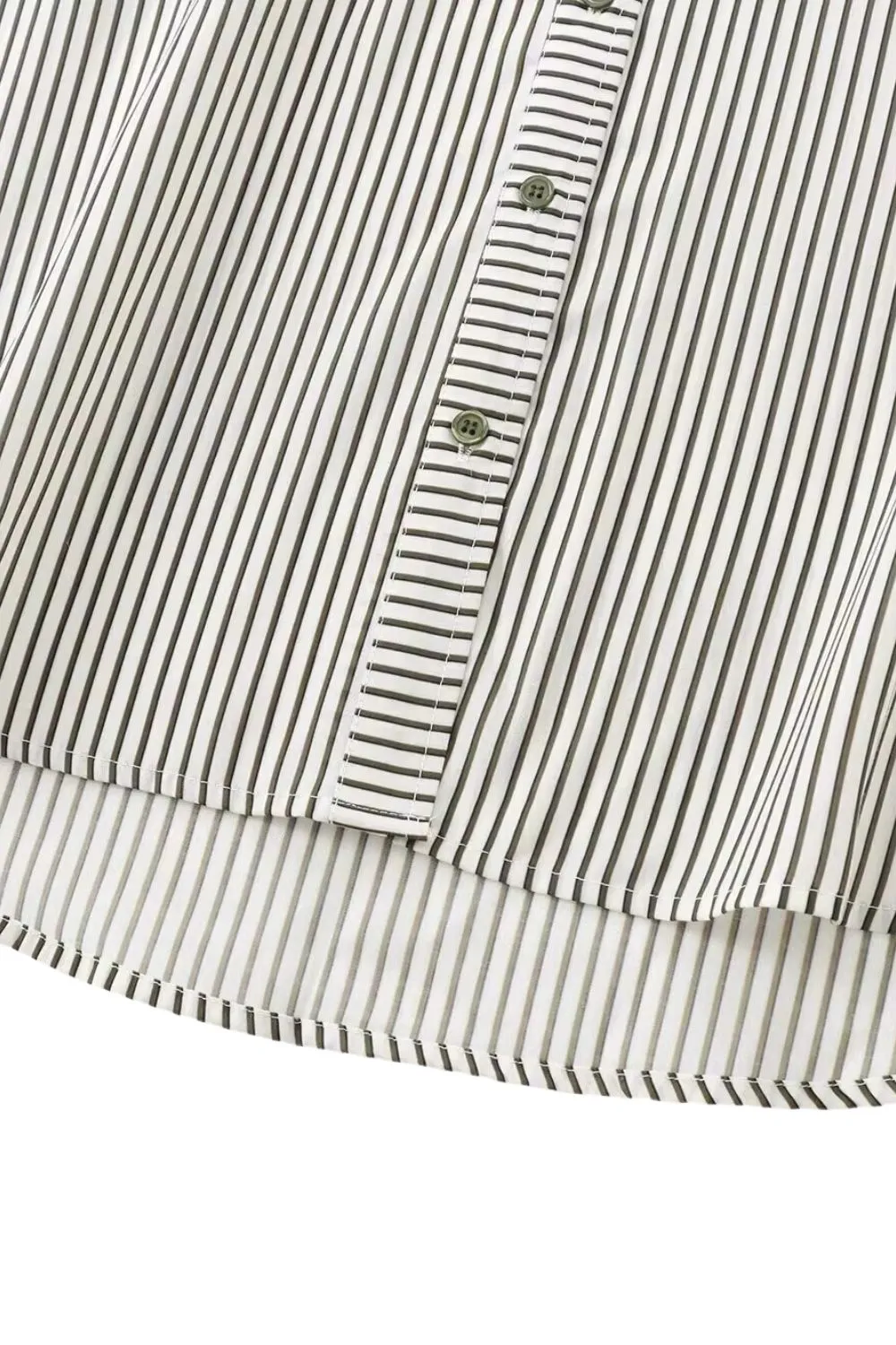 'Hazel' Versatile Striped Draped Shirt