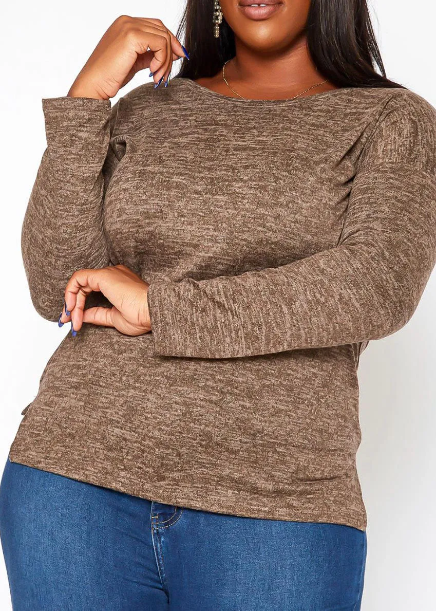 HI Curvy Plus Size Women's Long Sleeve Sweatshirts