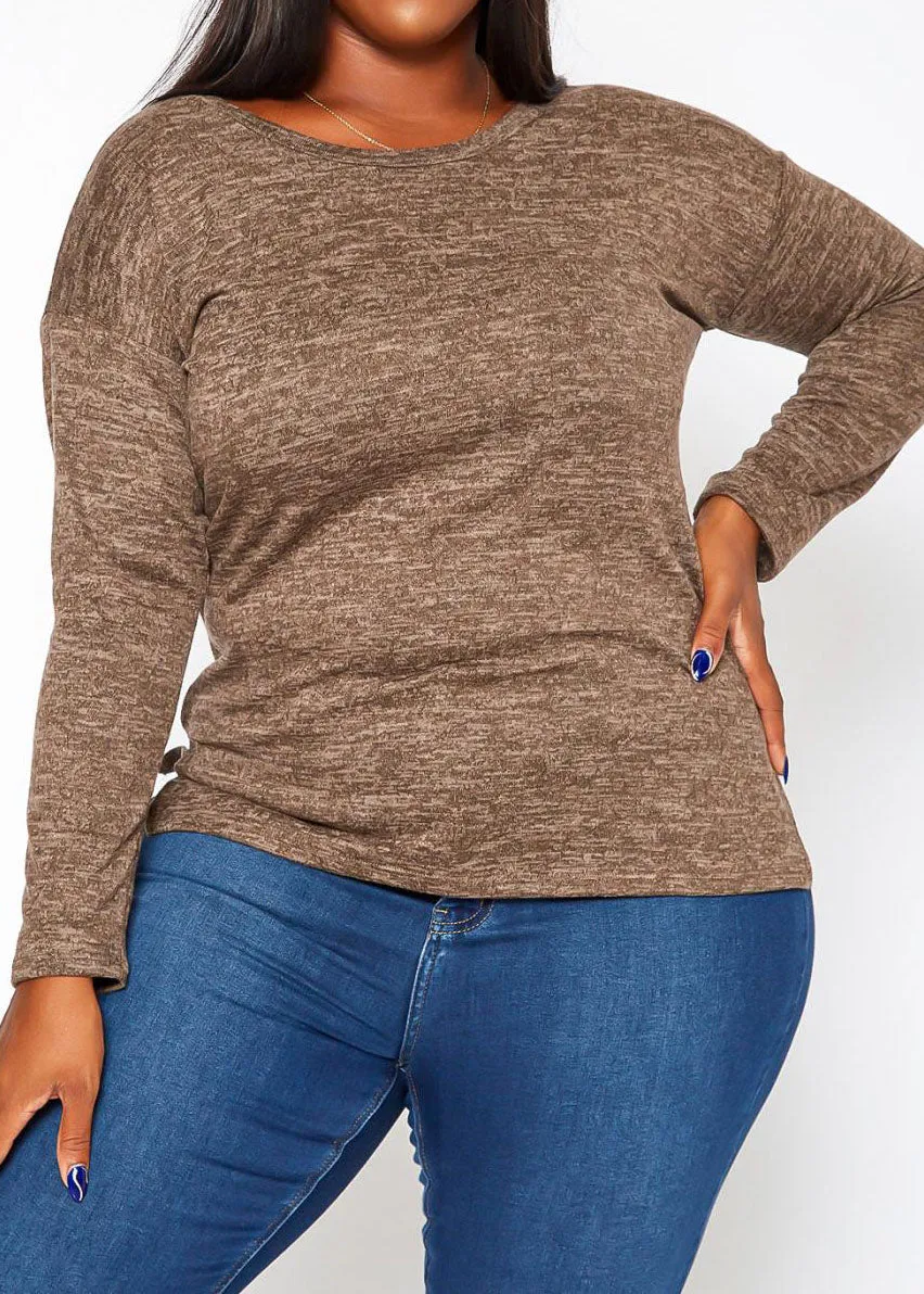 HI Curvy Plus Size Women's Long Sleeve Sweatshirts