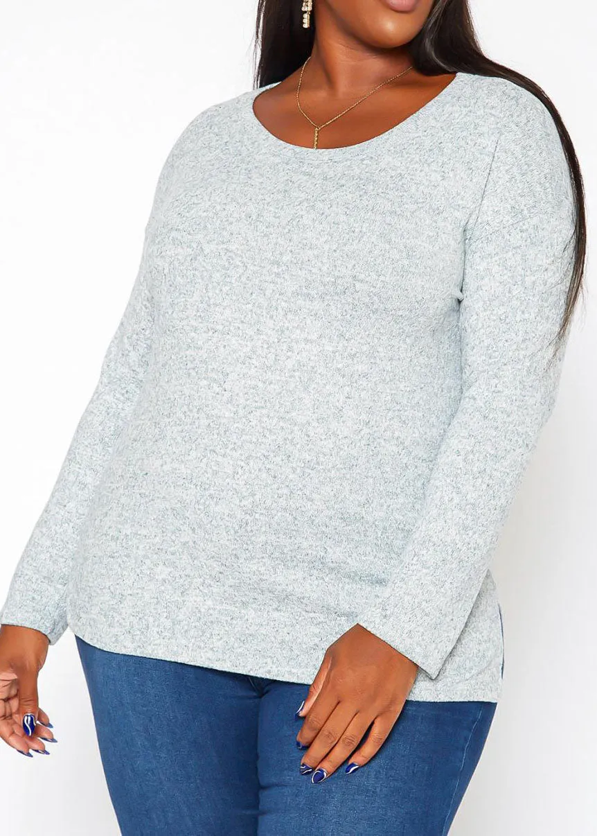 HI Curvy Plus Size Women's Long Sleeve Sweatshirts