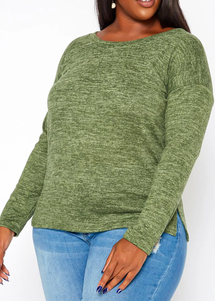 HI Curvy Plus Size Women's Long Sleeve Sweatshirts