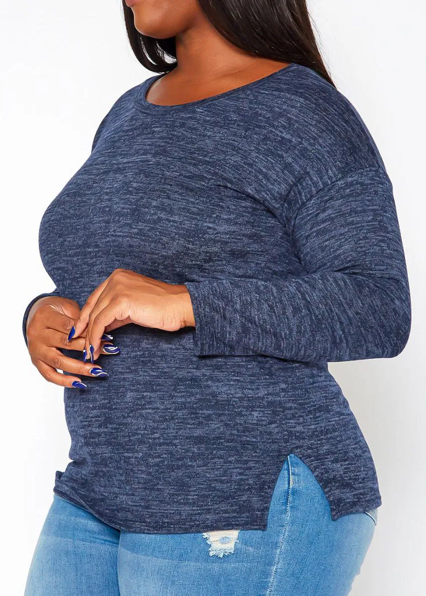 HI Curvy Plus Size Women's Long Sleeve Sweatshirts