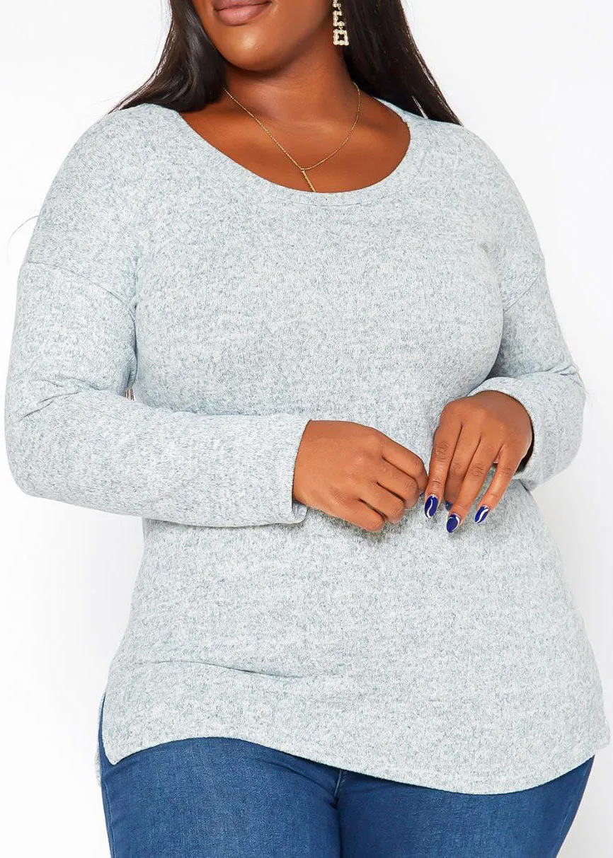 HI Curvy Plus Size Women's Long Sleeve Sweatshirts