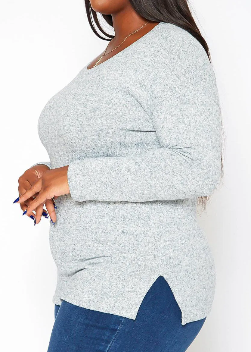 HI Curvy Plus Size Women's Long Sleeve Sweatshirts