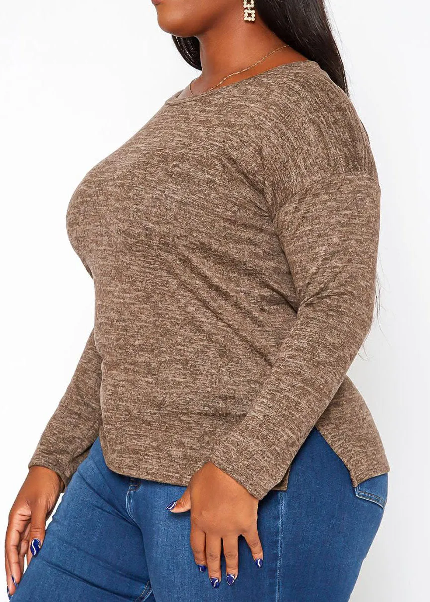 HI Curvy Plus Size Women's Long Sleeve Sweatshirts