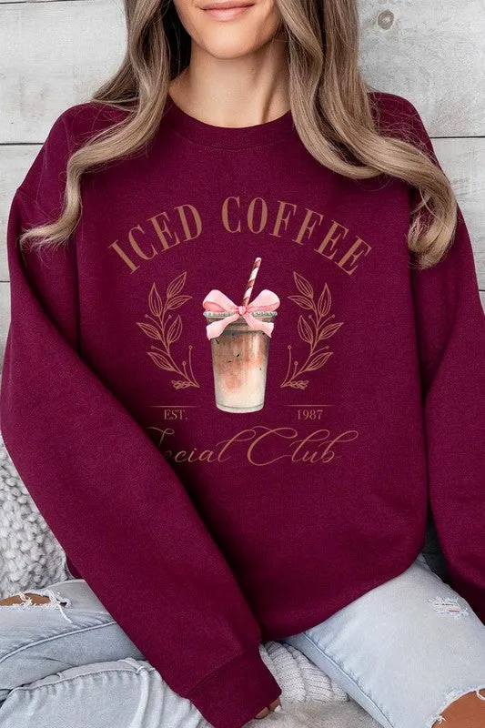 Iced Coffee Social Club Graphic Fleece Sweatshirts