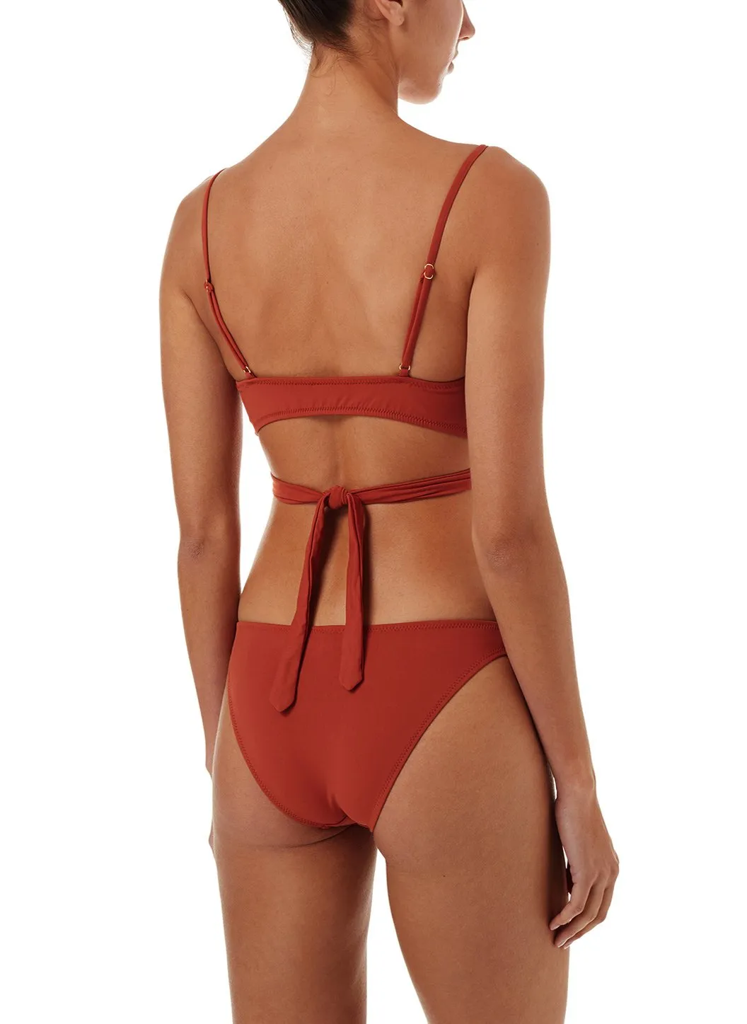 Indonesia Cinnamon Over The Shoulder Wrap Bikini