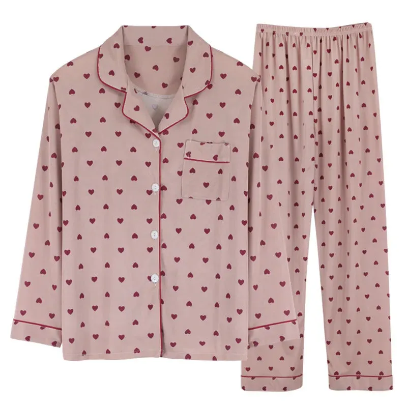 Ivyshape | Comfortable Pyjama Set with Playful Print for Women