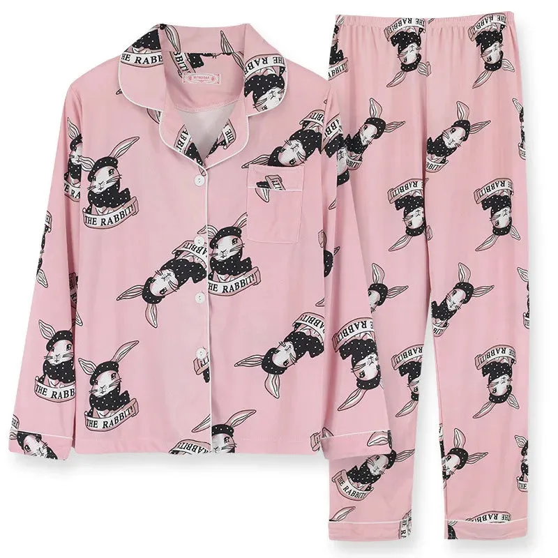 Ivyshape | Comfortable Pyjama Set with Playful Print for Women