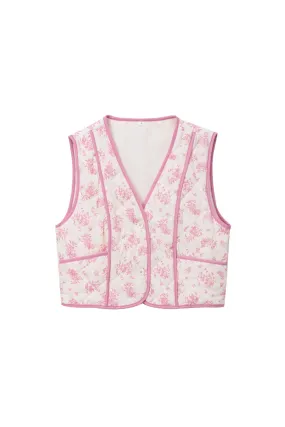 'Jade Versatile Printed Quilted Vest Top