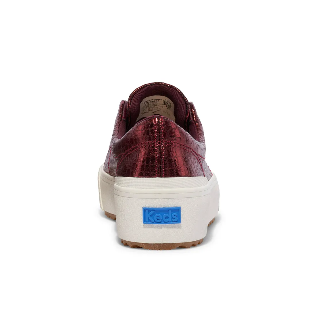 Keds Womens' Remi Embossed Leather Burgundy  (WH68098)